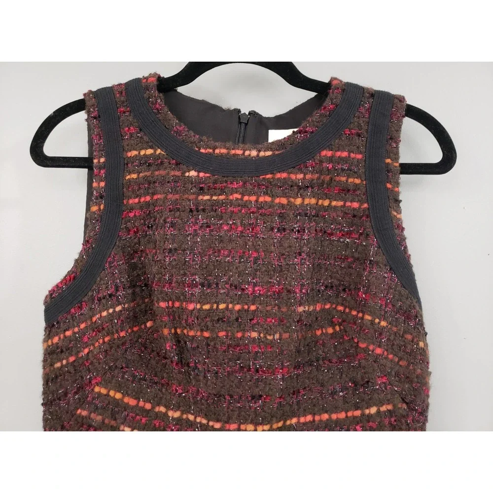 NEVER WORN SIZE‎ 4 KATE SPADE New York So Foxy Tweed fringe Dress wool blend